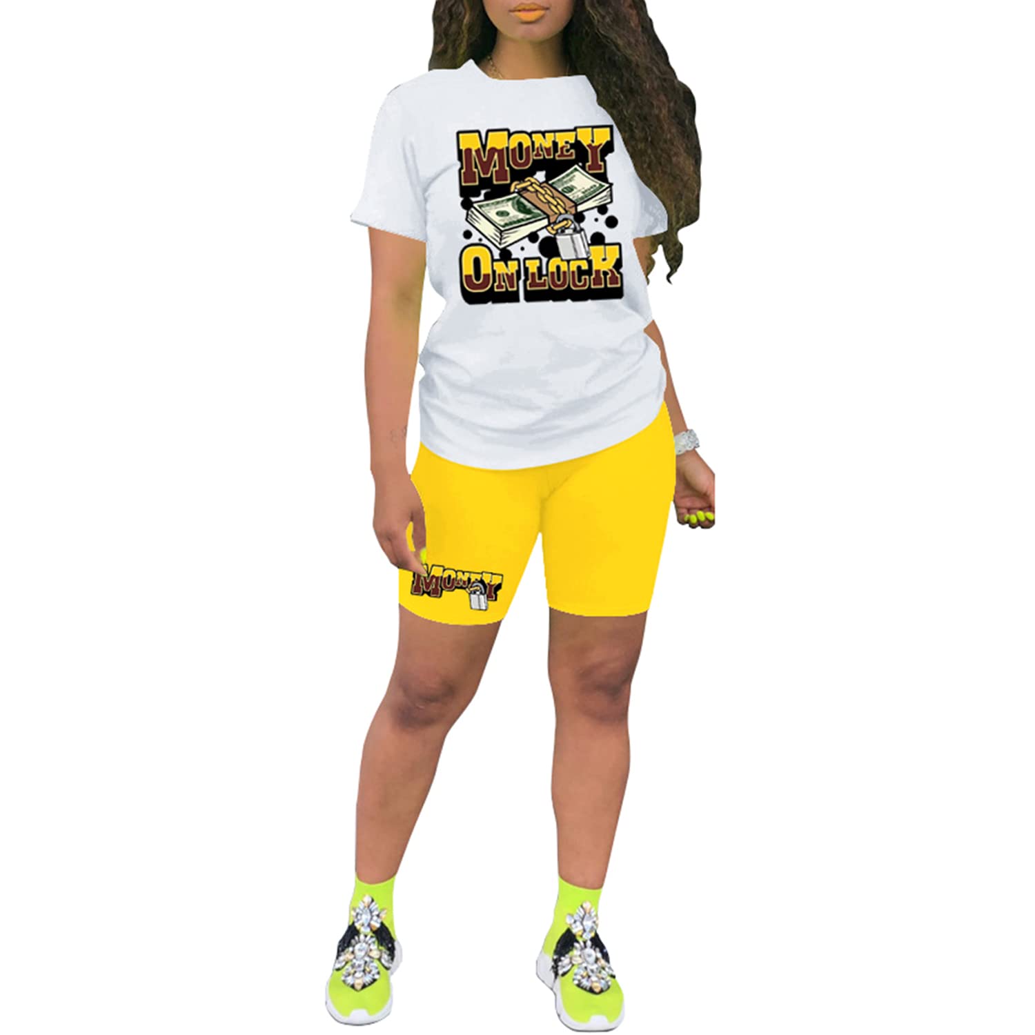 Nimsruc Two Piece Outfits For Women Summer Sweatsuits