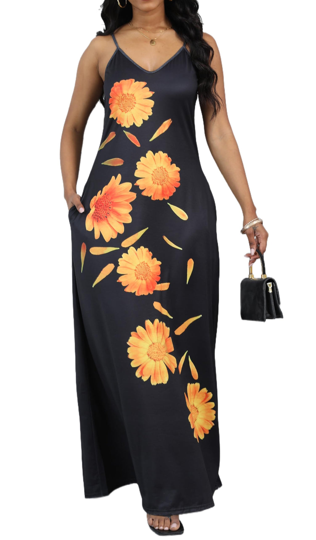 BessCops Summer Maxi Dresses for Women 2026 Plus Size Sundresses Casual Fashion Sleeveless Loose Long Sexy Dress with Pockets