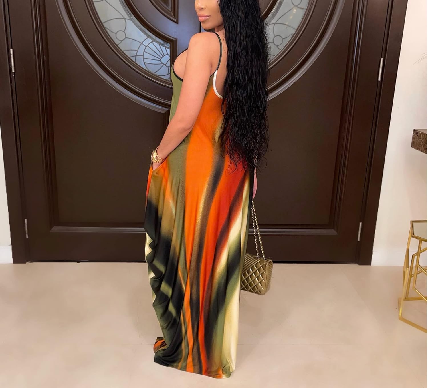 BessCops Summer Maxi Dresses for Women 2026 Plus Size Sundresses Casual Fashion Sleeveless Loose Long Sexy Dress with Pockets