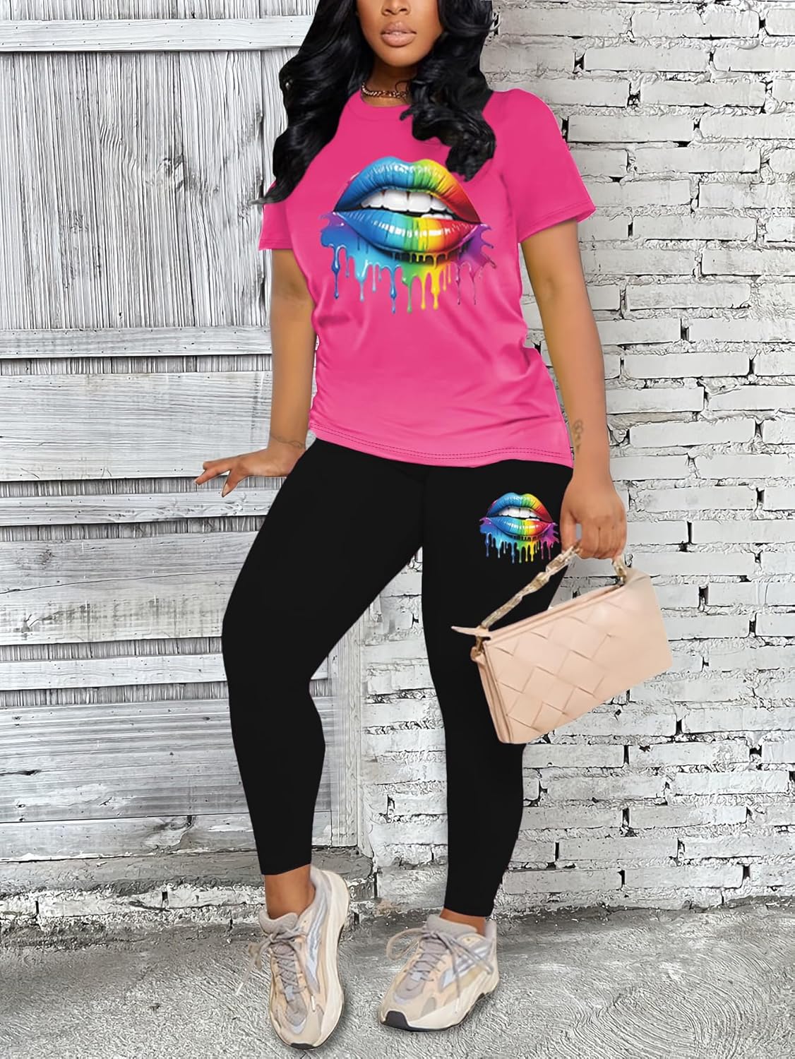 Nimsruc Women 2 Piece Outfits Summer Lounge Set Matching Jogger Sets Short Sleeve Tracksuit Loungewear Sweatsuits