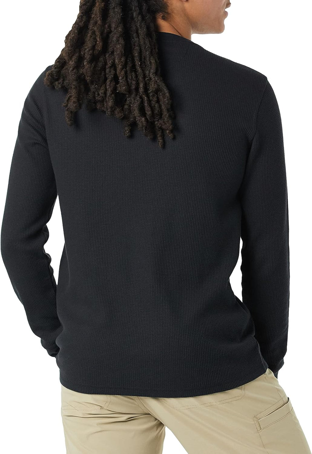 Amazon Essentials Henley Long Sleeve Shirts for Men, Regular-Fit Waffle