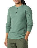 Amazon Essentials Henley Long Sleeve Shirts for Men, Regular-Fit Waffle